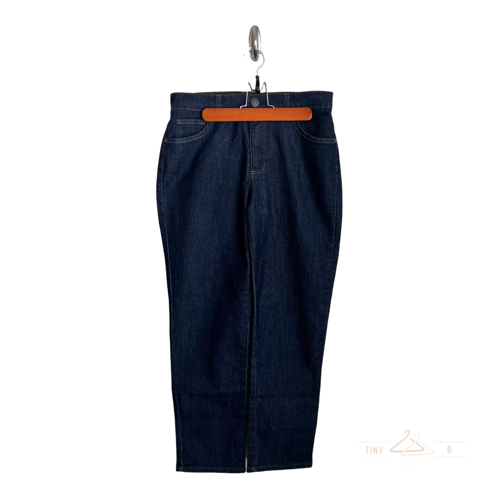 Basic Editions Women's Classic Fit Blue Denim Jeans 6 Short